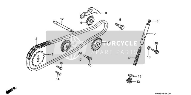 Honda C90M 1996 Cam Chain/Tensioner for a 1996 Honda C90M